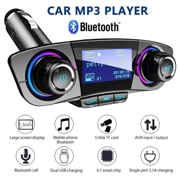 Многофункционален FM предавател с mp3 плейър и Bluetooth, без ръкави