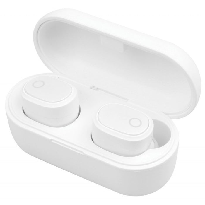 Bluetooth Airbuds Ασύρματα ακουστικά με φόρτωση, λευκό
