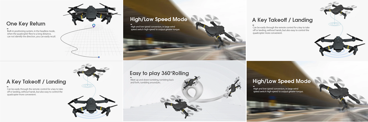 Andowl F16 Drone, WiFi HD 2MP 720p széles kamera, élő megtekintés a telefonján