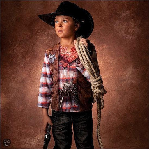 Bluza imprimeu cowboy, pentru copii, 3-4 ani
