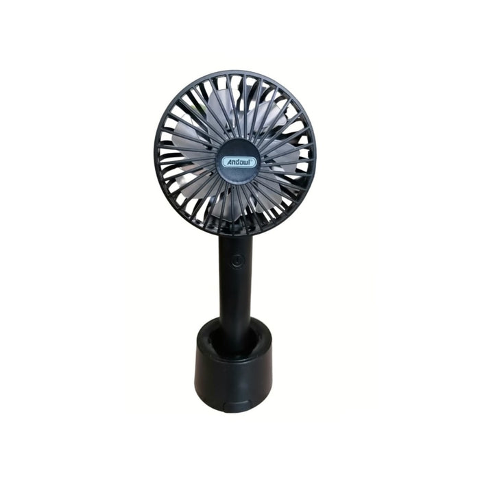 Mini ventilator manual sau de masa, cu suport pentru telefon si lumina