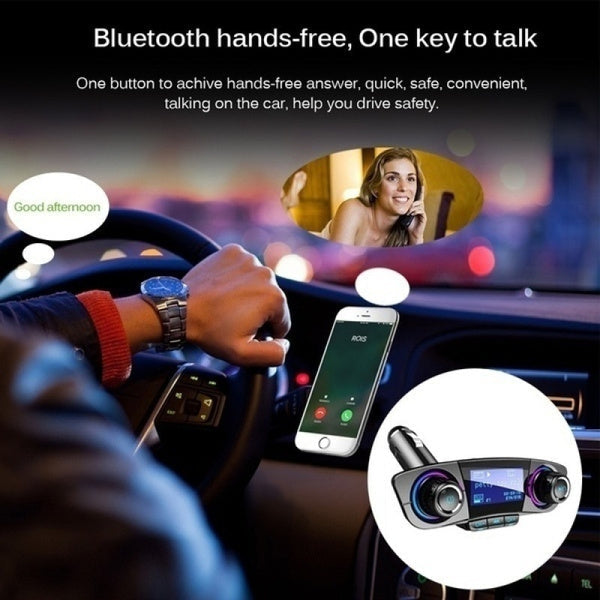 Πολυλειτουργικός πομπός FM με mp3 player και bluetooth, handsfree αυτοκινήτου