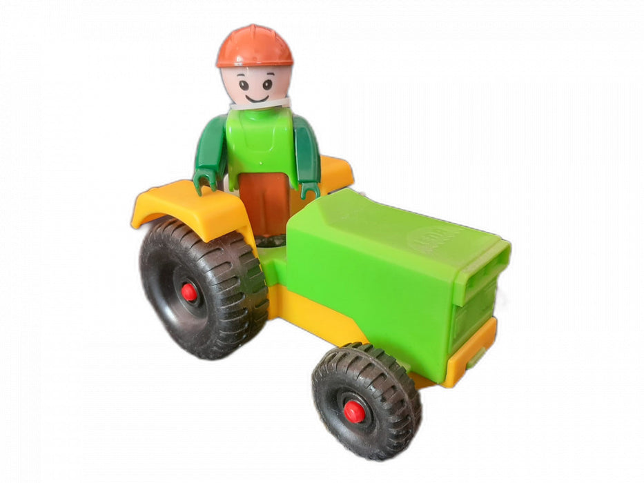 Mini tractor cu figurina, 12 cm, Lena