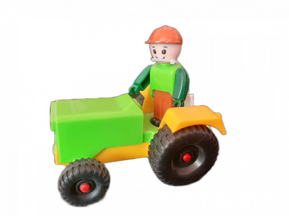 Mini tractor cu figurina, 12 cm, Lena