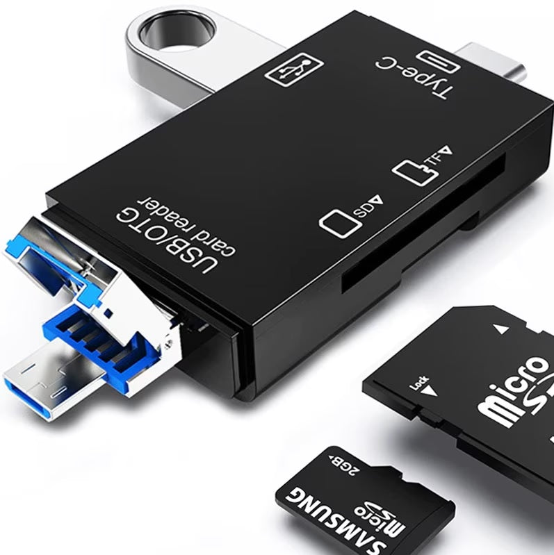 Cititor de Carduri USB, USB Tip-C 3.1, Micro USB, Card SD, MicroSD/TF - 2 | YEO