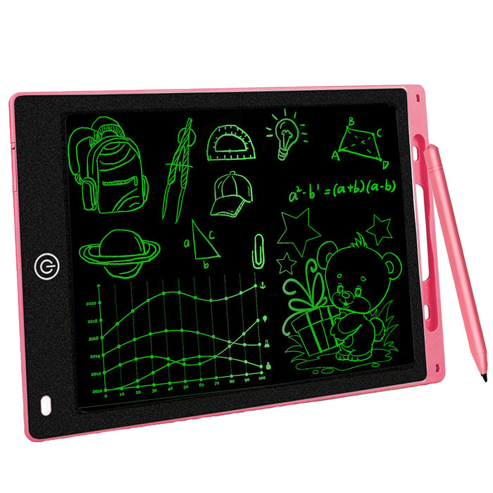 Tableta grafica pentru copii, cu Buton de Stergere si Stilou, Diagonala de 10 inch, Roz