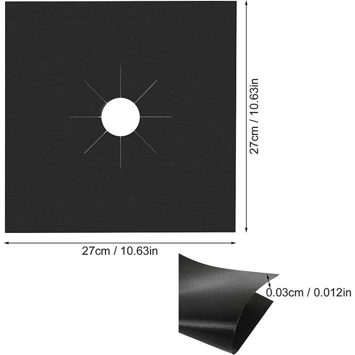 Ρυθμίστε 4 κομμάτια από φύλλα προστασίας Teflon για σόμπα ή εστία, επαναχρησιμοποιήσιμα