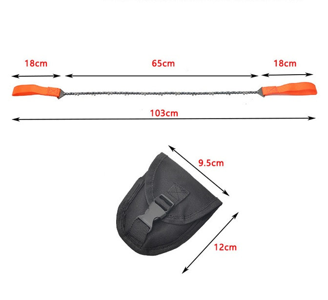 Mini fierastrau de mana, Portabil, Cu lant din Otel, Lungime 65 cm, Husa inclusa