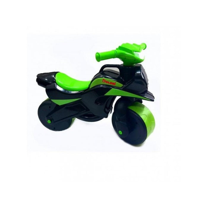 Motocicleta Ride-on de curse Doloni cu sunete si lumini, negru cu verde