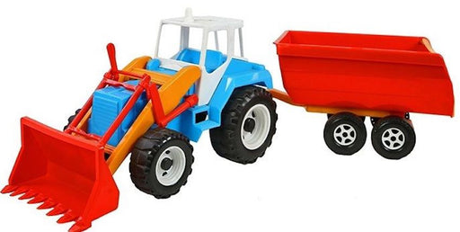 Tractoras buldozer Divendi cu remorca, diverse culori