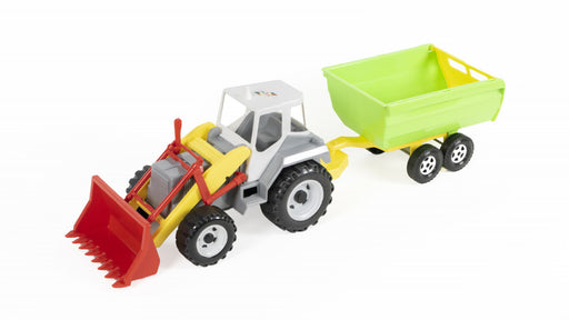 Tractoras buldozer Divendi cu remorca, diverse culori