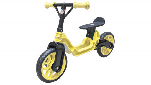 Bicicleta fara pedale Divendi cu cadru din plastic, galben