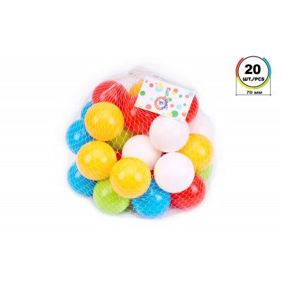 Set mingi colorate 70 mm TechnoK, ptr. centru de joaca, 20 bucati