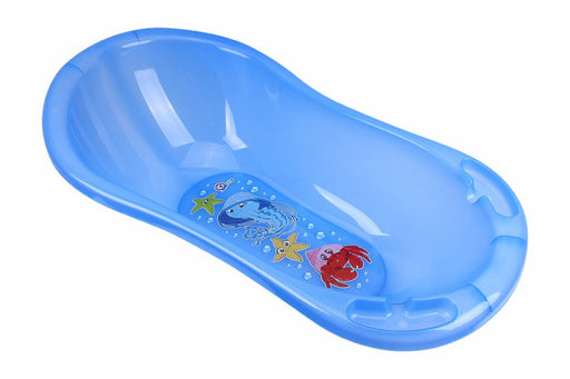 Cadita baby pentru baie cu autocolant TechnoK, albastru