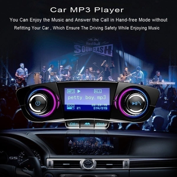 Πολυλειτουργικός πομπός FM με mp3 player και bluetooth, handsfree αυτοκινήτου