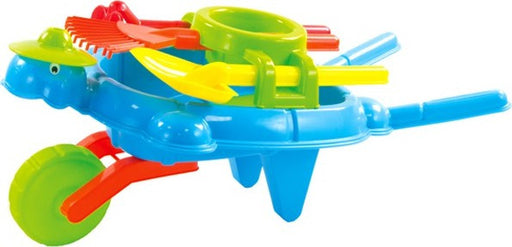 Roaba din plastic Mochtoys cu unelte pentru joaca in nisip, albastru