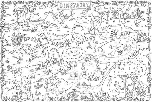 Poster de colorat XXL cu dinozauri, 120 x 80 cm, Monumi