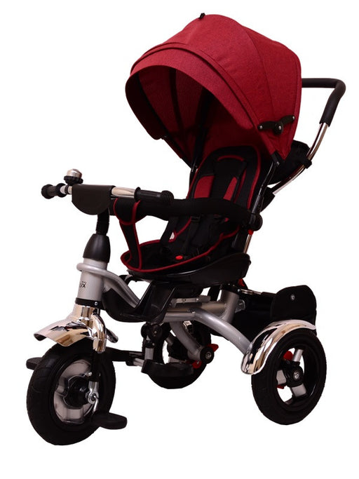 Tricicleta pentru copii Lux Trike cu scaun pivotant la 360 grade, rosu