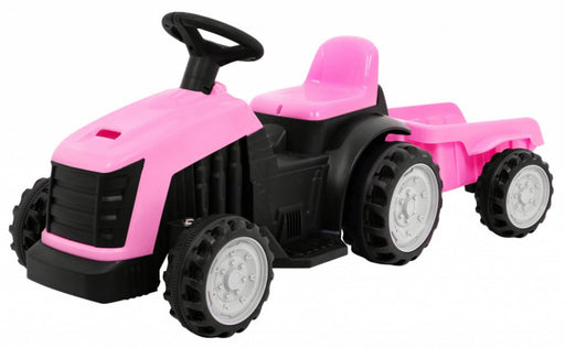 Tractor electric cu remorca, roz