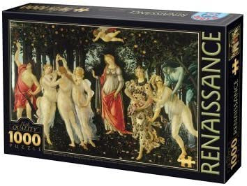 Puzzle D-toys Renaissance - Sandro Botticelli-Primavara,1000 piese