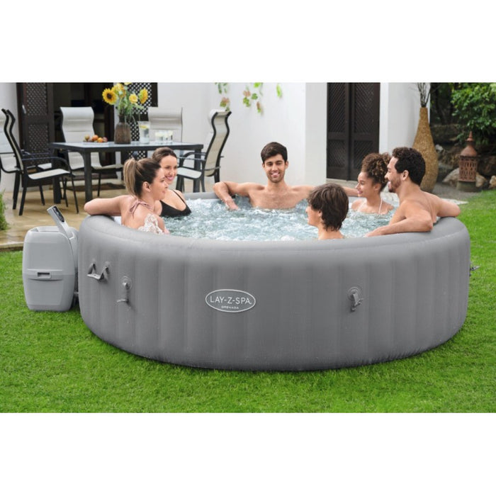 Jacuzzi gonflabil Bestway 6-8 persoane, diametru 236 cm, pompa de incalzire, husa de protectie, capacitate 1350 litri