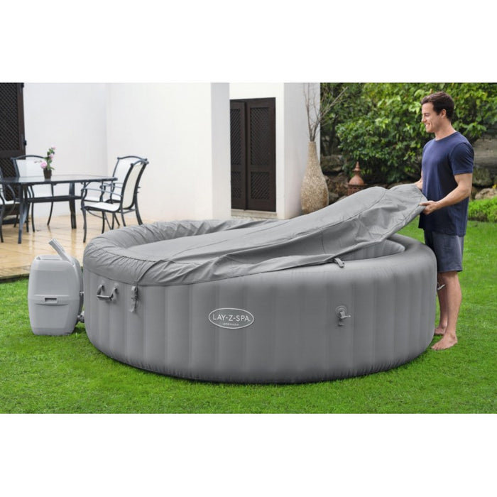 Jacuzzi gonflabil Bestway 6-8 persoane, diametru 236 cm, pompa de incalzire, husa de protectie, capacitate 1350 litri