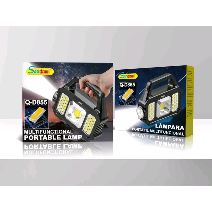 Lanterna Solara LED cu COB Lateral 5W 6 Moduri Iluminare, cu maner