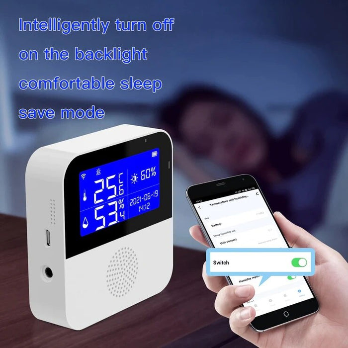 WiFi Smart Thermostat, температура и влажност, LCD дисплей, Tuya Smart/Smart Life Application