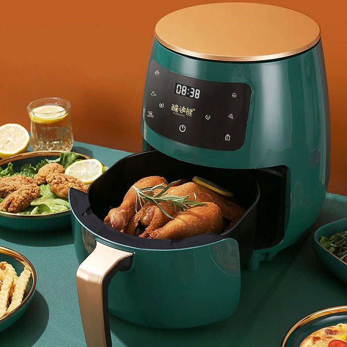 Hot Air Fryer Air Fryer 2400W, 6L, digitális kijelző és az LCD vezérlés érintése