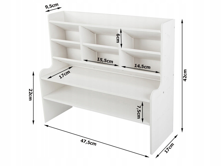 Organizator tip birou, Material plastic + spuma presata, Alb