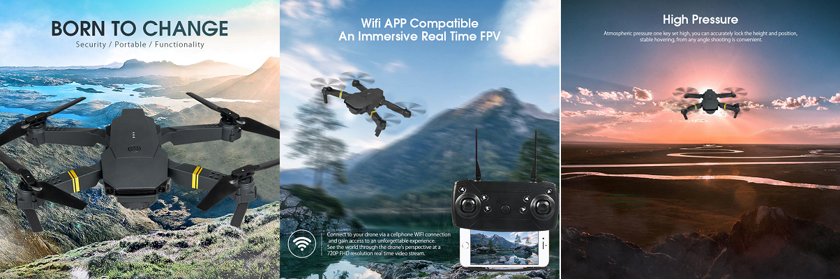 Andowl F16 Drone, WiFi HD 2MP 720p камера, на живо, гледане на вашия телефон