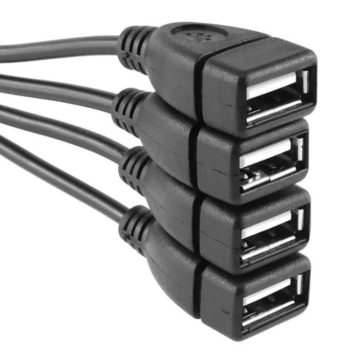 Hub USB 2.0 με 4 θύρες, USB διαχωριστή, υψηλής ποιότητας, μαύρο