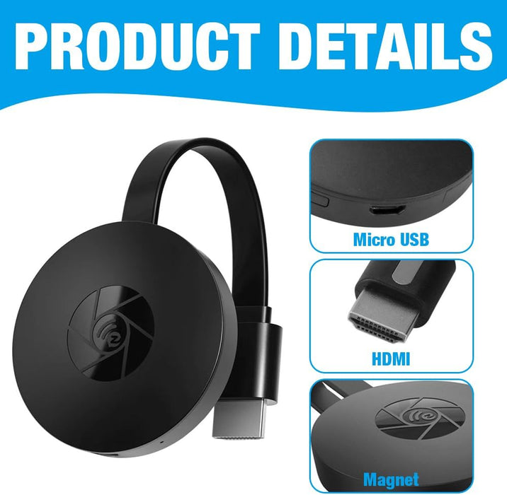 Adaptor Transmitator HDMI wireless full HD - Chromecast - dispozitiv de streaming pentru TV 1080px