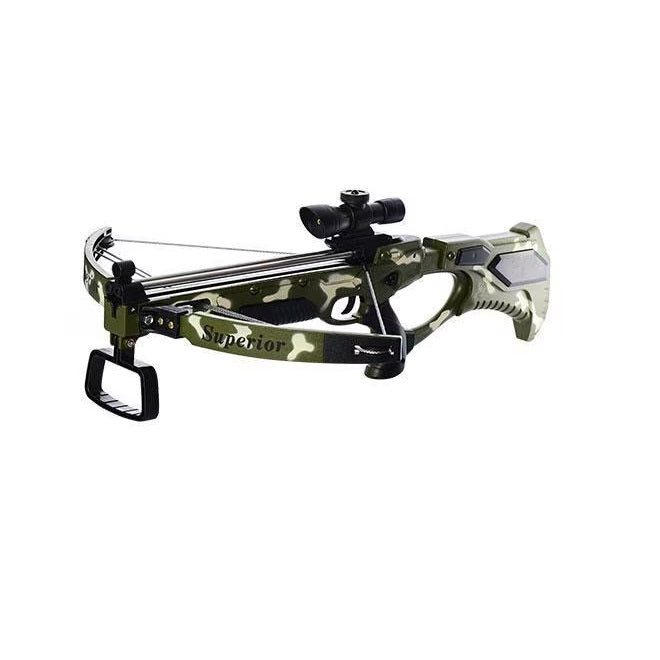 Arbaleta de Jucarie, Crossbow, pentru Copii 6 ani+, cu Ghidaj Laser si 3 Sageti cu Ventuze, Verde Camouflage