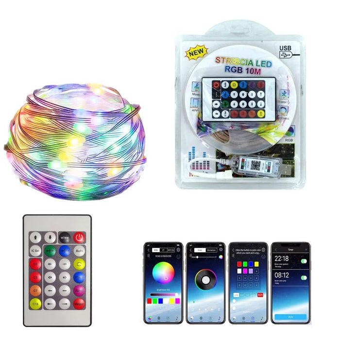 RGB LED Band, Remote Control, Application by Application, USB, 10M, White