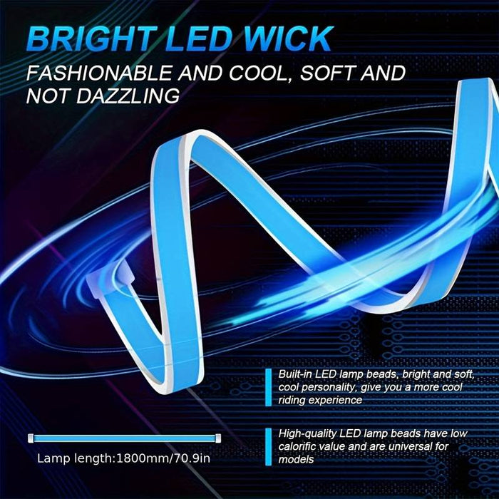 Banda LED pentru capota masinii cu aplicatie, 180cm lungime, IP67, lumina alba