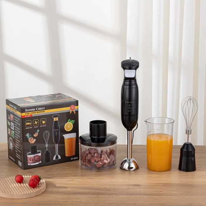 Electric Hand Blender, SC-8041, με 4 αξεσουάρ, 400W, μαύρο