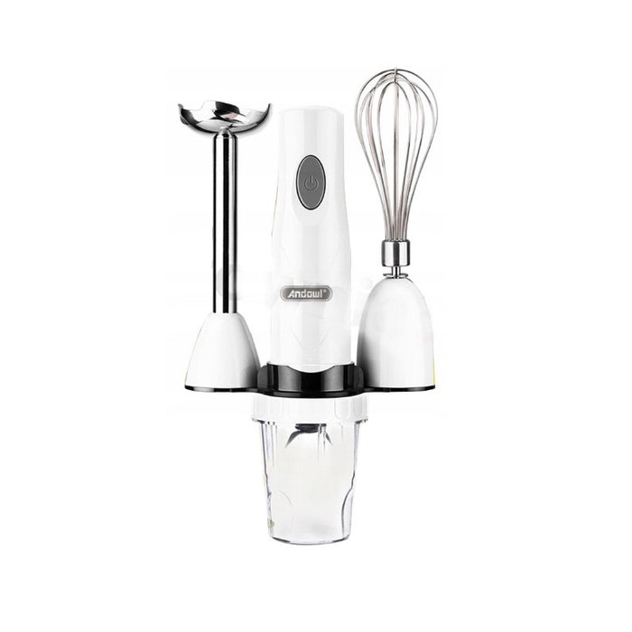 Blender vertical 3 in 1, 150W, Inox si plastic, Q-B1, alb-argintiu