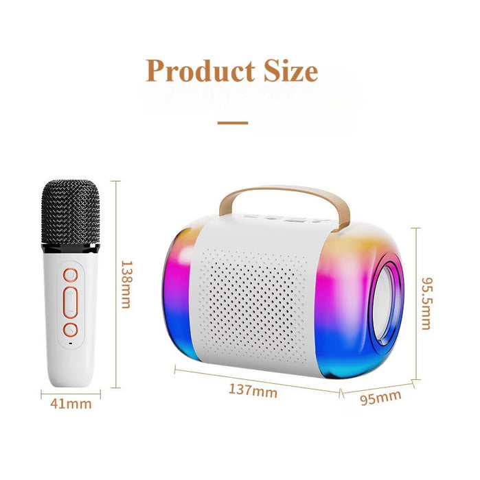 Φορητό ηχείο Bluetooth με 2 μικρόφωνα, 5W, 1800mAh, μαύρο/λευκό/ροζ