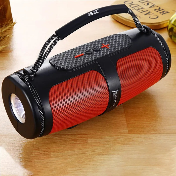 Преносима слънчева кутия за зареждане, 5W, 1200mAh, Bluetooth, фенер, 255x105x115mm, черно/червено/синьо