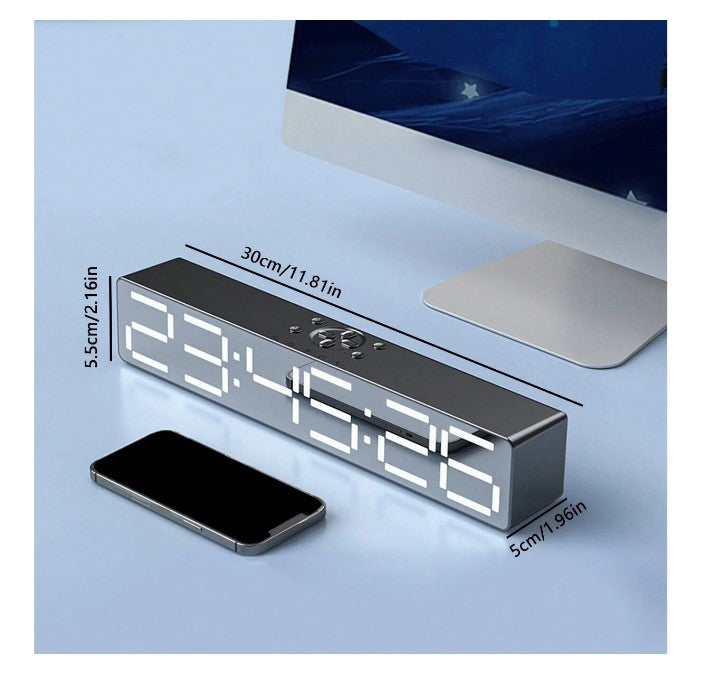 Boxa portabila Andowl QYXB133, cu ceas, alarma, SD card slot, bluetooth, negru