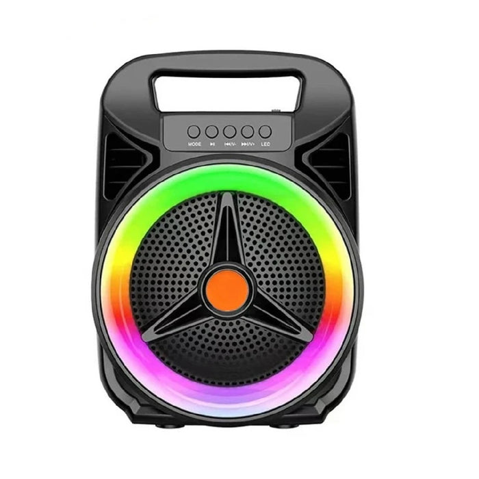 Boxa portabila cu lumina RGB, CS-0604, cu difuzor 6.5", USB, 8W, Negru