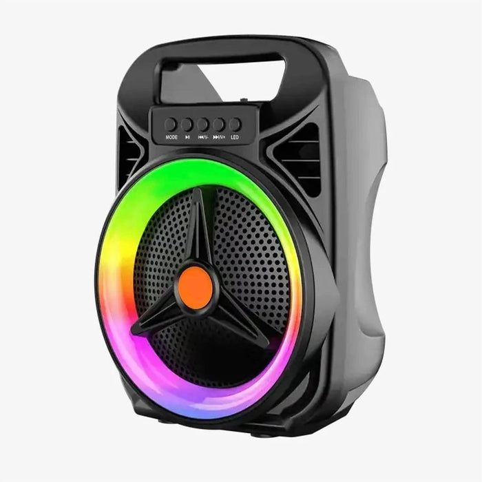 Boxa portabila cu lumina RGB, CS-0604, cu difuzor 6.5", USB, 8W, Negru