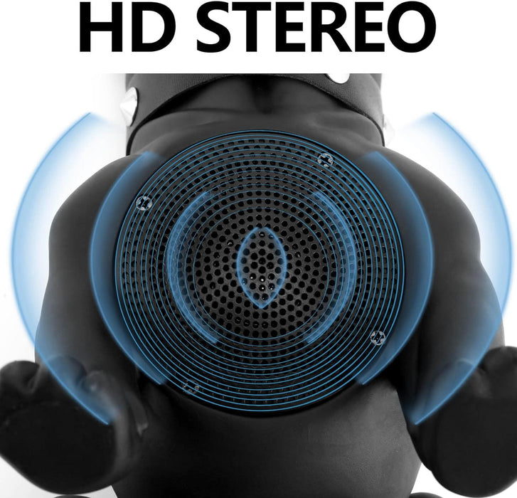 HD sztereó vezeték nélküli hordozható doboz, Bluetooth, mikrofon, rádió, bulldog típus, kicsi, fekete változat