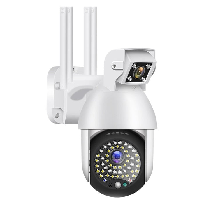 Το PTZ Duala, Wireless, 320 °, 1080p, IR+LED IP Camera, εξωτερική, αισθητήρας κίνησης, συναγερμός, λευκό