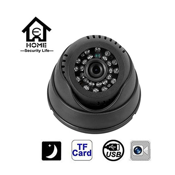 WiFi CCTV DVR Dome SurveAly Camera, със запис на TF карта, интериор, водоустойчив, черно