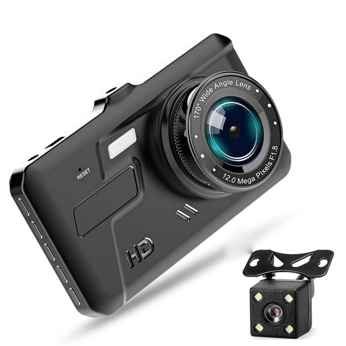 Car Room DVR Duala, Superhd 1920p, 170 °, с 4 '' дисплей плюс камера Marsarier, черен