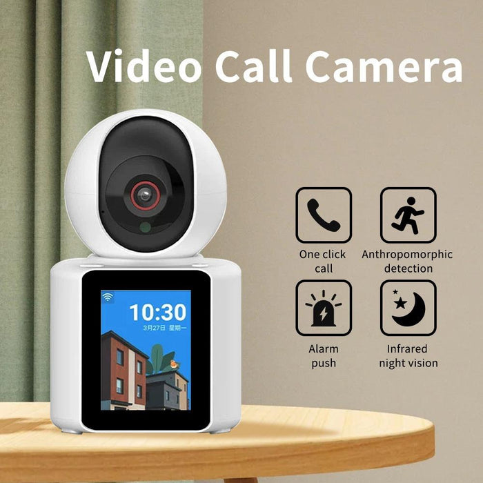 Camera supraveghere tip baby monitor, cu display 2.8" HD, IR, bluetooth, Wi-Fi, detectare a miscarii si a plansului, alba