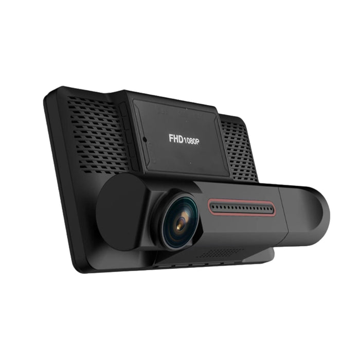 Camera tripla auto DVR, Full HD 1080p, display 4 inchi, unghi de 170°