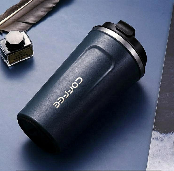 Φορητό καφέ Thermos, εσωτερικό από ανοξείδωτο χάλυβα, χωρητικότητα 510 ml, γκρι